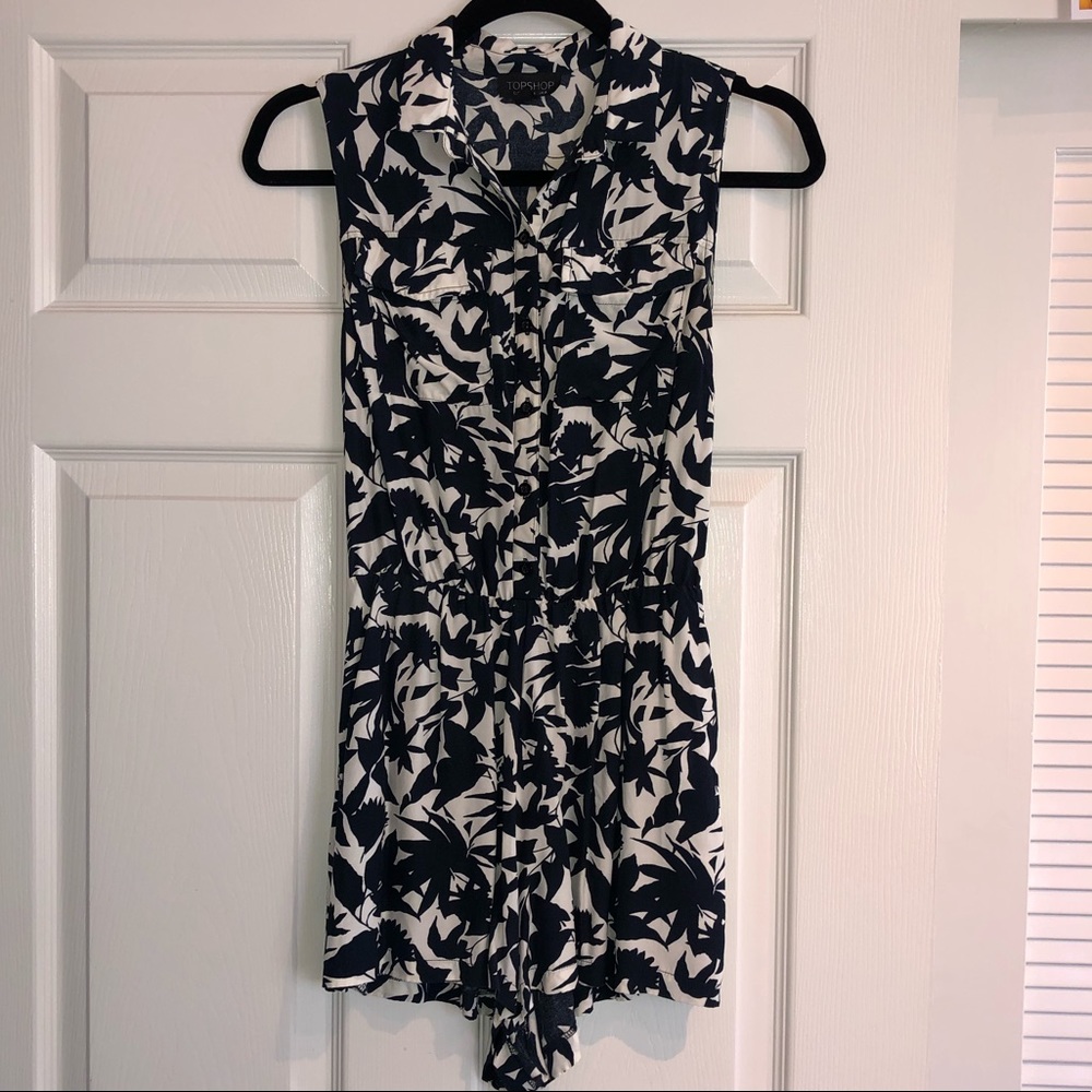 Topshop Tropical Print Romper